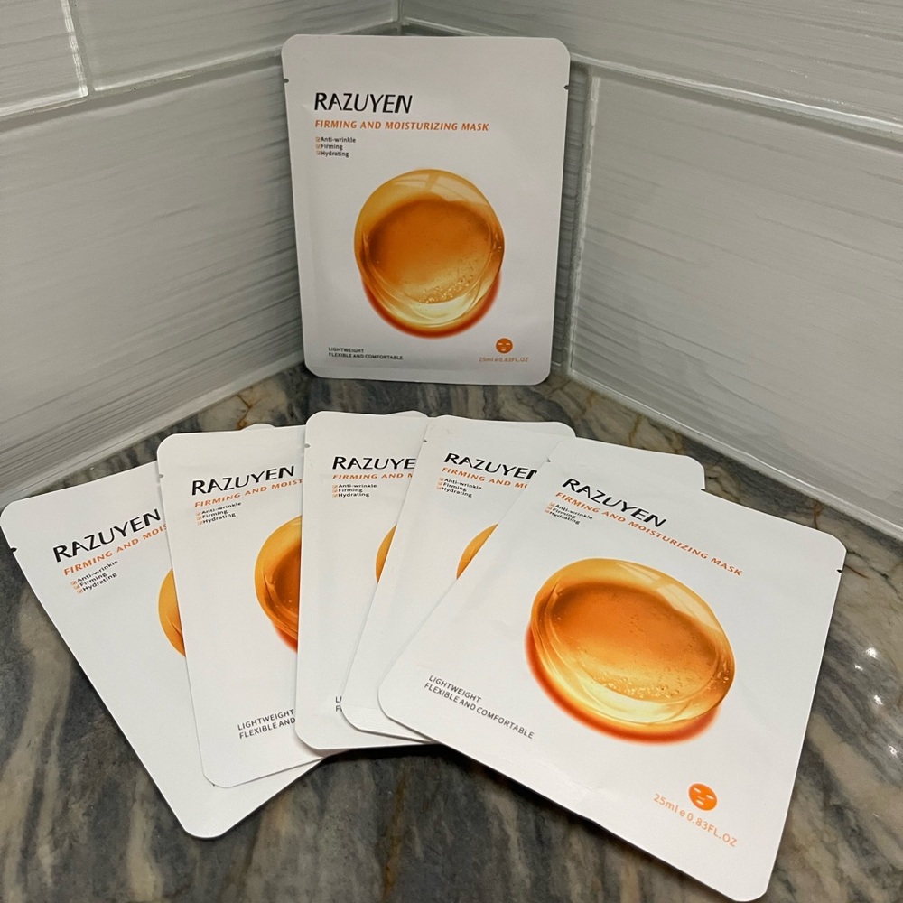 6 Razuyen Firming and Moisturizing Sheet Face Masks with Hyaluronic Acid